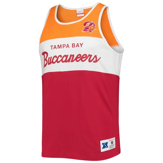 Men's Mitchell & Ness Red Tampa Bay Buccaneers Team Tank Top