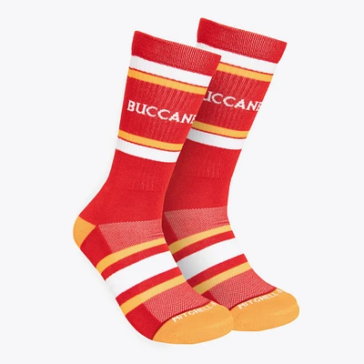 Chaussettes à rayures rouges pour hommes des Buccaneers de Tampa Bay Mitchell & Ness