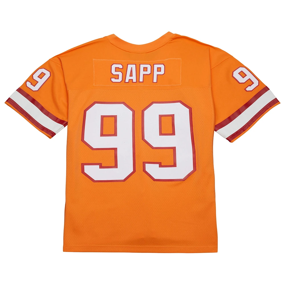 Men's Mitchell & Ness Warren Sapp Orange Tampa Bay Buccaneers 1995 Legacy Replica Jersey