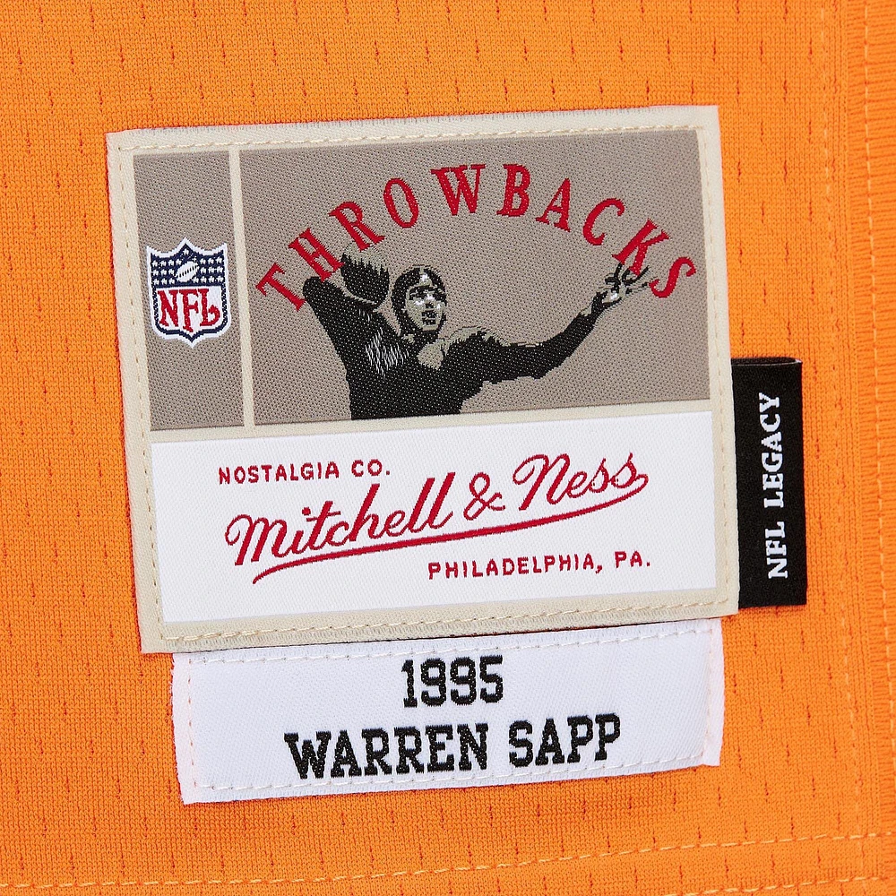 Men's Mitchell & Ness Warren Sapp Orange Tampa Bay Buccaneers 1995 Legacy Replica Jersey