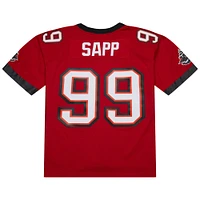 Men's Mitchell & Ness Warren Sapp Red Tampa Bay Buccaneers 2002 Legacy Replica Jersey