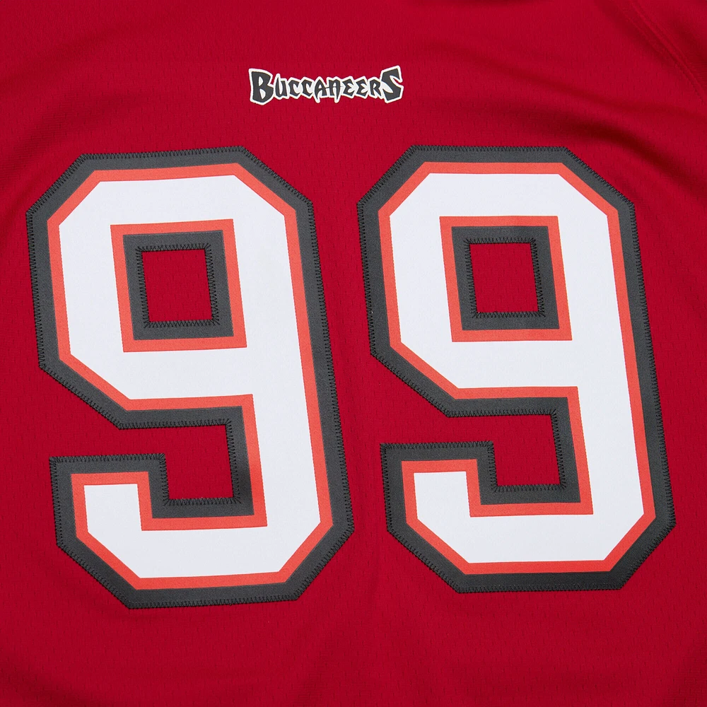 Men's Mitchell & Ness Warren Sapp Red Tampa Bay Buccaneers 2002 Legacy Replica Jersey