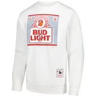 Men's Mitchell & Ness x Bud Light White Tampa Bay Buccaneers The Crest Pullover Sweatshirt