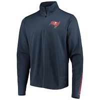 Sweat à capuche demi-zip MSX by Michael Strahan Charcoal Tampa Bay Buccaneers pour homme