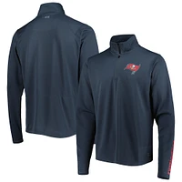 Sweat à capuche demi-zip MSX by Michael Strahan Charcoal Tampa Bay Buccaneers pour homme