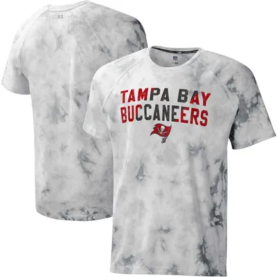 Tampa Bay Buccaneers MSX by Michael Strahan Resolution Tie-Dye Raglan T-Shirt - Gray