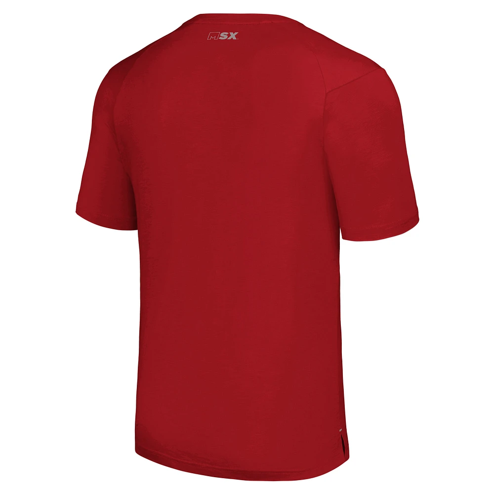 T-shirt de travail d'équipe rouge MSX by Michael Strahan pour hommes des Buccaneers Tampa Bay