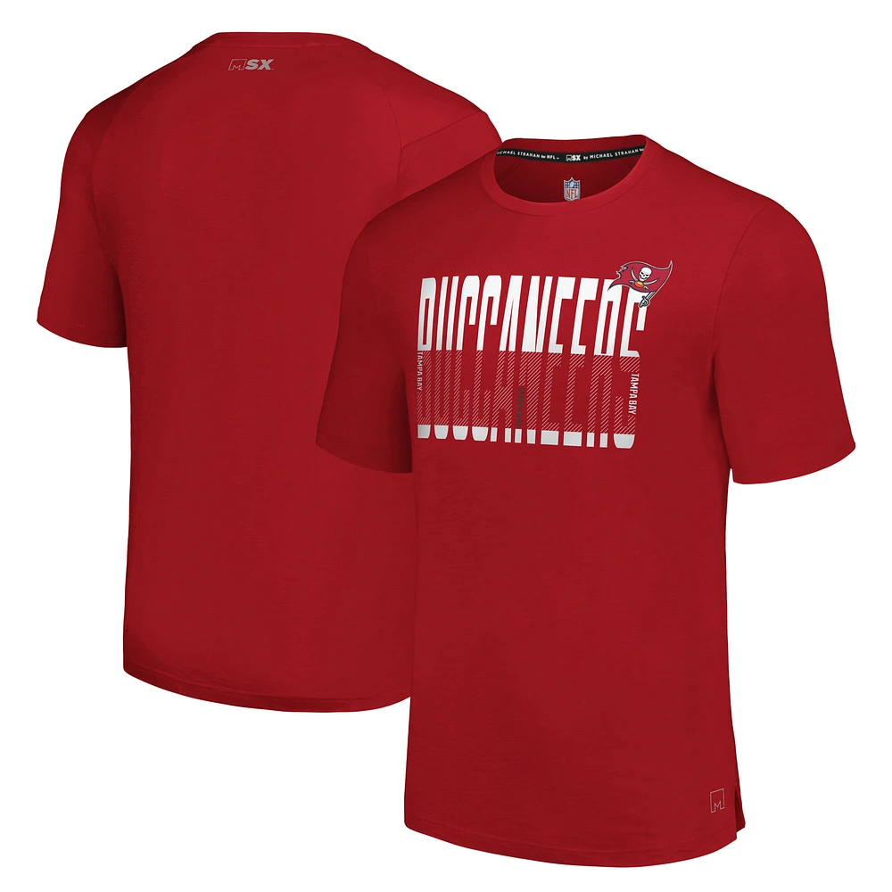 T-shirt de travail d'équipe rouge MSX by Michael Strahan pour hommes des Buccaneers Tampa Bay