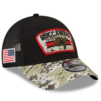 Men's New Era Black Tampa Bay Buccaneers Throwback Logo Camo