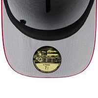 Casquette ajustée New Era 59FIFTY noire/rouge pour homme, Tampa Bay Buccaneers, draft NFL 2025, On Stage