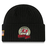 Men's New Era Black Tampa Bay Buccaneers 2022 Salute To Service - Knit Hat
