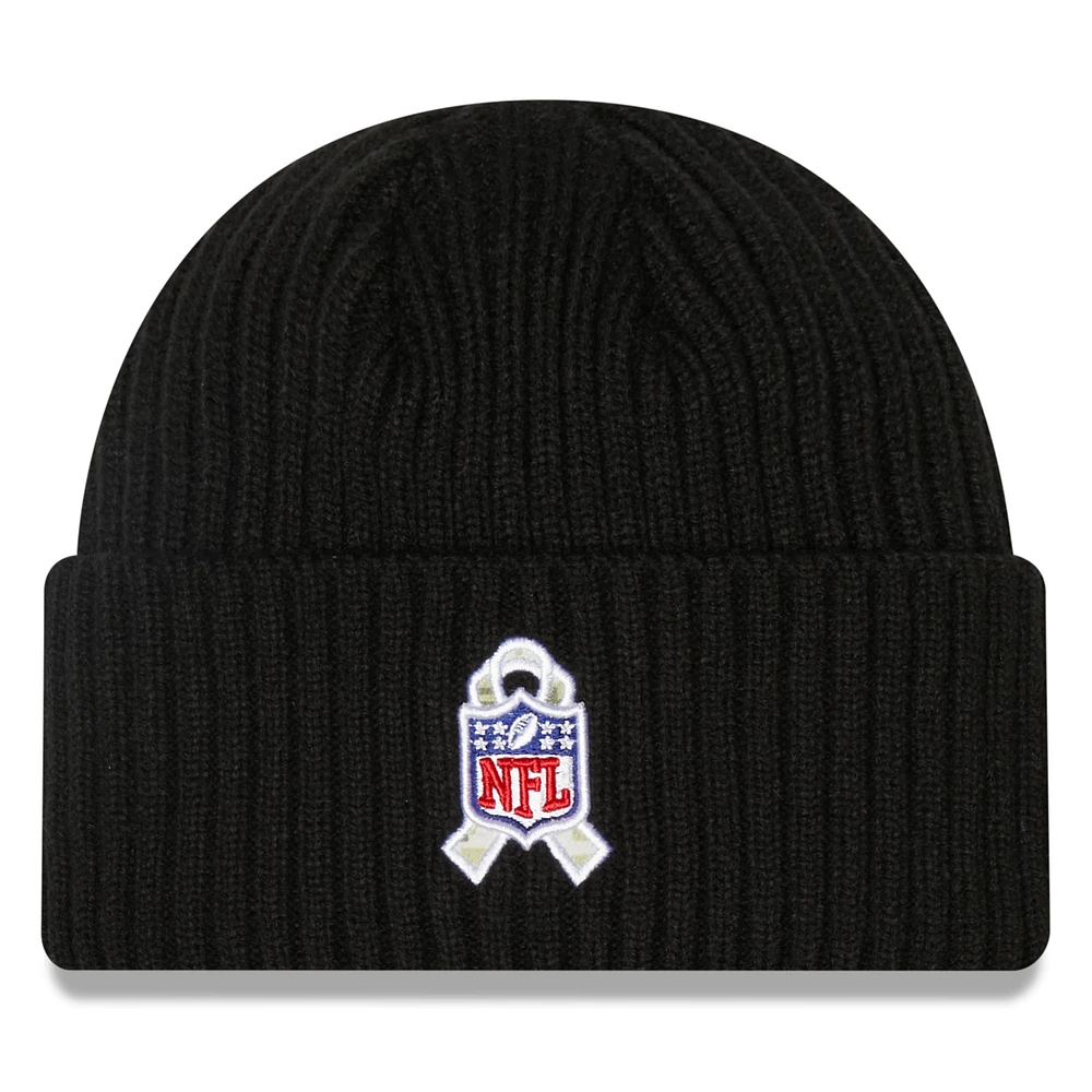 Men's New Era Black Tampa Bay Buccaneers 2022 Salute To Service - Knit Hat