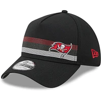 Men's New Era Black Tampa Bay Buccaneers Flawless Stripe 39THIRTY Flex Hat