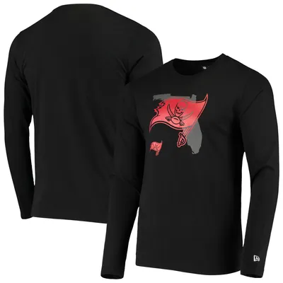 Men's New Era Black Tampa Bay Buccaneers State Long Sleeve T-Shirt