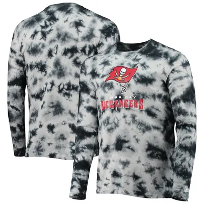 Tampa Bay Buccaneers New Era Tie-Dye Long Sleeve T-Shirt - Black