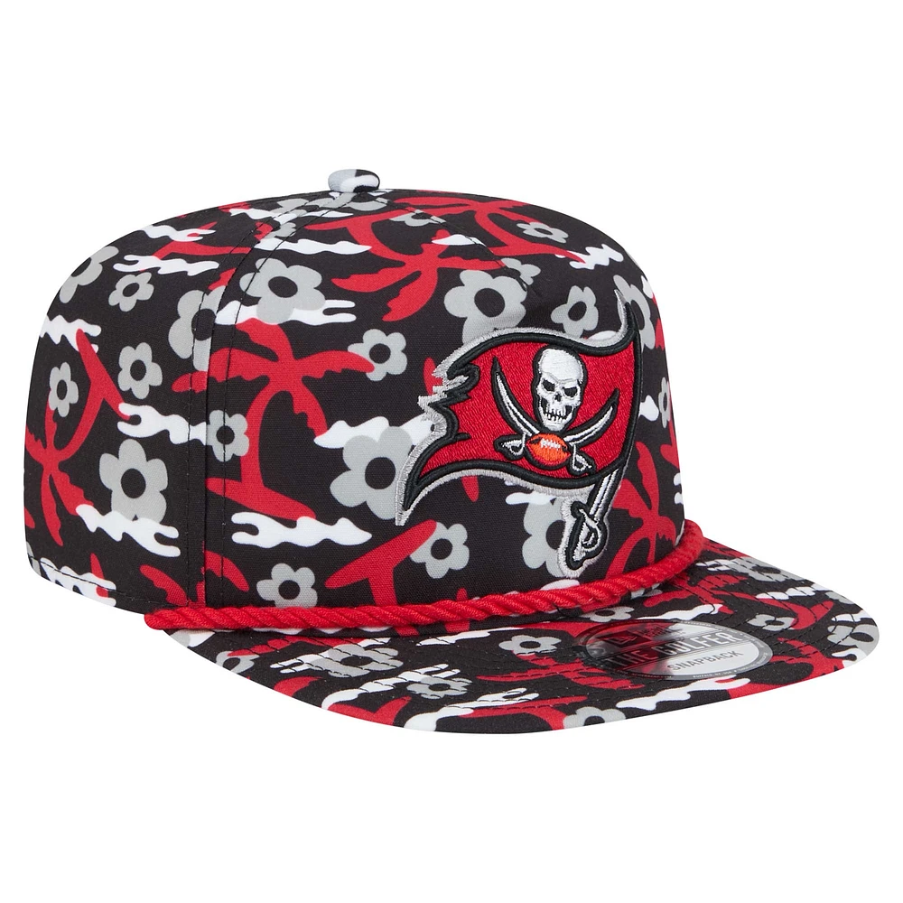 Men's New Era Black Tampa Bay Buccaneers Wakey Wakey Golfer Snapback Hat