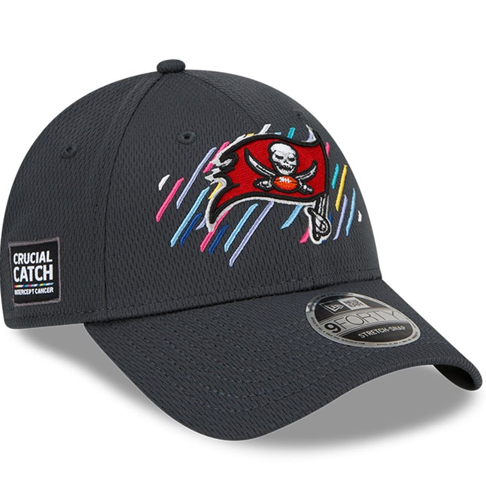 Men's New Era Charcoal Tampa Bay Buccaneers 2021 NFL Crucial Catch - 9FORTY Adjustable Hat