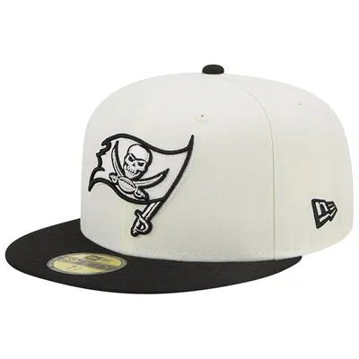 Men's New Era Cream/Black Orleans Saints Chrome Collection 59FIFTY Fitted Hat