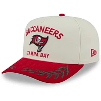 Men's New Era  Cream/Red Tampa Bay Buccaneers 2025 NFL Draft A-Frame 9FIFTY Snapback Hat