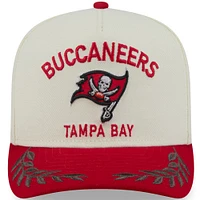 Men's New Era  Cream/Red Tampa Bay Buccaneers 2025 NFL Draft A-Frame 9FIFTY Snapback Hat