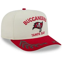 Men's New Era  Cream/Red Tampa Bay Buccaneers 2025 NFL Draft A-Frame 9FIFTY Snapback Hat