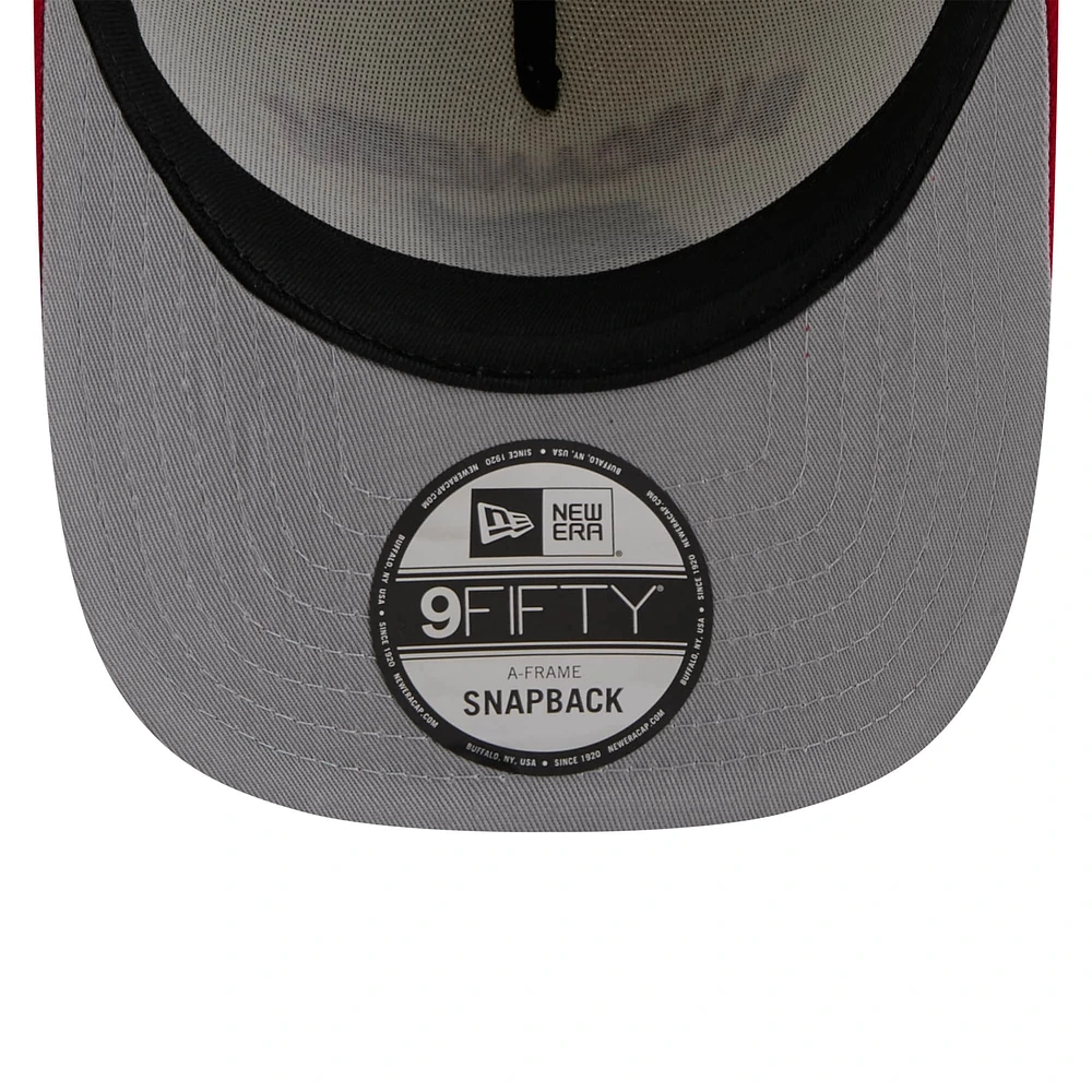 Men's New Era  Cream/Red Tampa Bay Buccaneers 2025 NFL Draft A-Frame 9FIFTY Snapback Hat