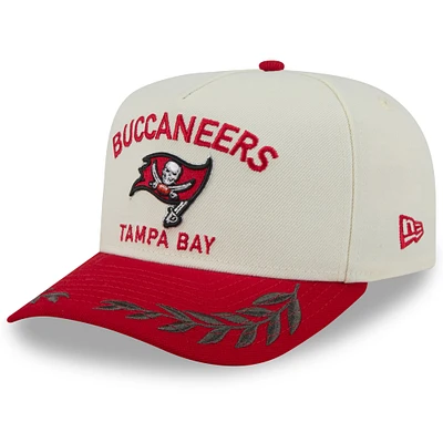 Men's New Era  Cream/Red Tampa Bay Buccaneers 2025 NFL Draft A-Frame 9FIFTY Snapback Hat