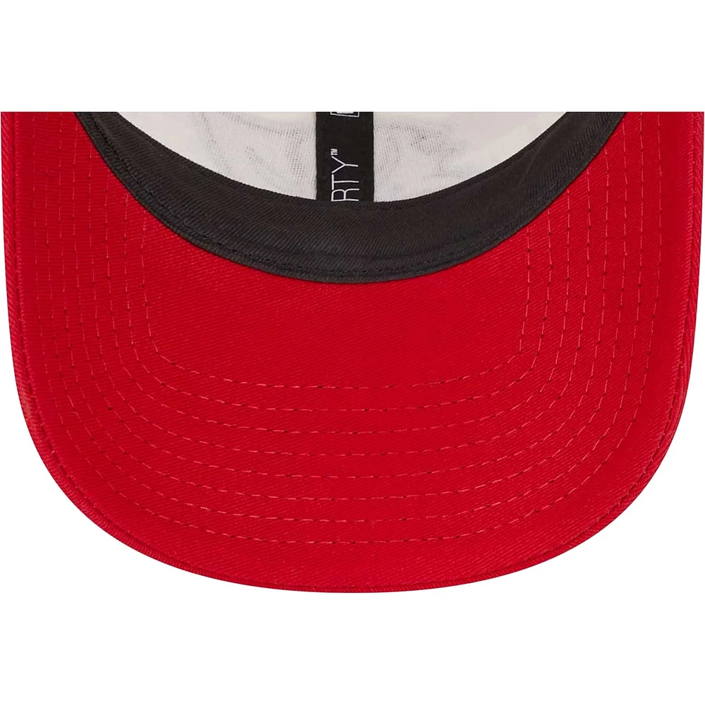 Casquette Snapback 9FORTY Team Stripe Trucker 9FORTY des Tampa Bay Buccaneers New Era pour homme, crème/rouge