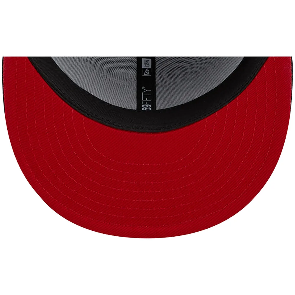 Tampa Bay Buccaneers New Era Logo Color Dim 59FIFTY Fitted Hat - Black