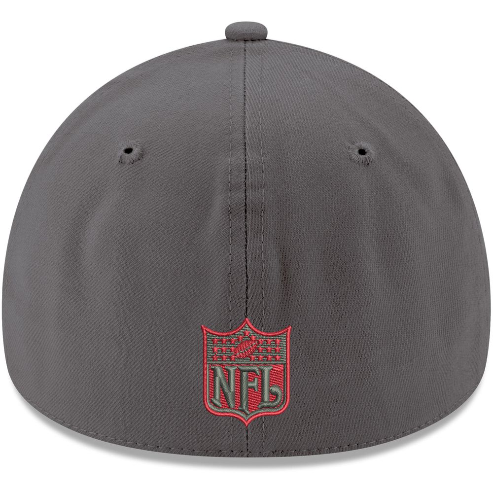 Men's New Era Graphite Tampa Bay Buccaneers Primary Logo Storm 39THIRTY Flex Hat