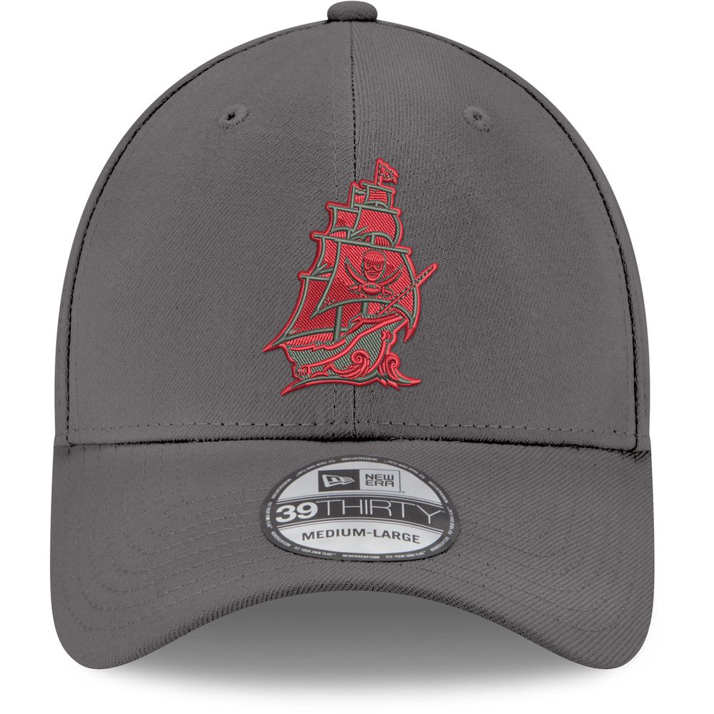 Men's New Era Graphite Tampa Bay Buccaneers Ship Storm 39THIRTY Flex Hat