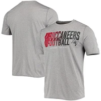 T-shirt New Era Heathered Grey Tampa Bay Buccaneers pour homme Combine Authentic Game On