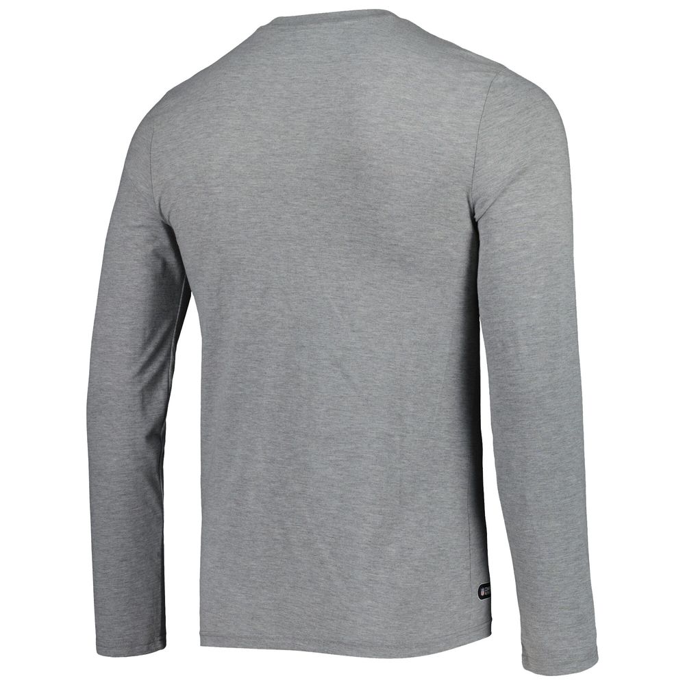 Men's New Era Heathered Gray Tampa Bay Buccaneers Combine Authentic Red Zone Long Sleeve T-Shirt