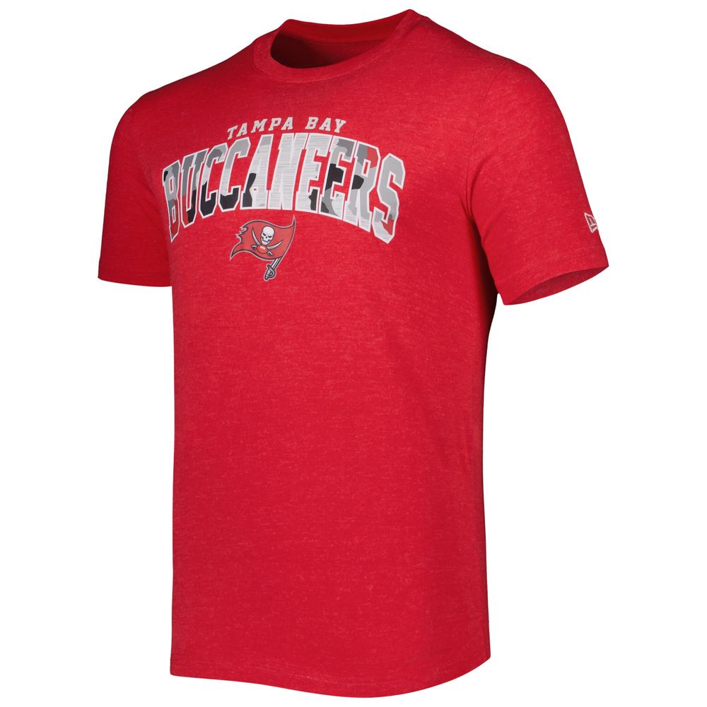 Men's New Era Heathered Red Tampa Bay Buccaneers Training Collection T-Shirt