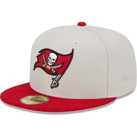 Casquette ajustée 59FIFTY pour homme des Tampa Bay Buccaneers Super Bowl Champions Patch New Era kaki/rouge