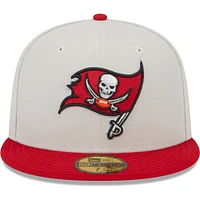 Casquette ajustée 59FIFTY pour homme des Tampa Bay Buccaneers Super Bowl Champions Patch New Era kaki/rouge