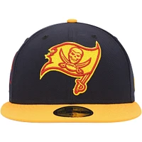 Men's New Era Navy/Gold Tampa Bay Buccaneers 30 Seasons 59FIFTY Fitted Hat