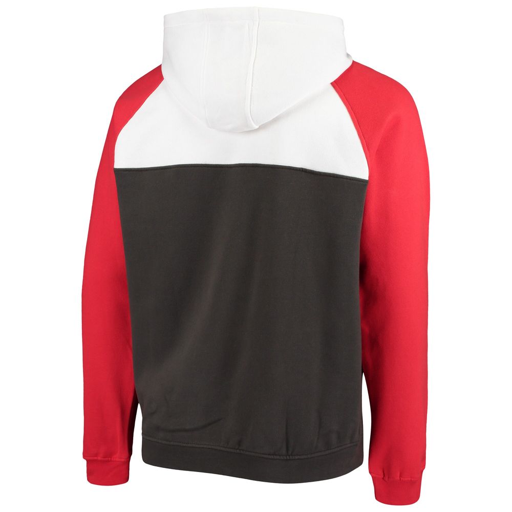 Men's New Era Pewter/White Tampa Bay Buccaneers Gametime Quarter-Zip Hoodie Jacket