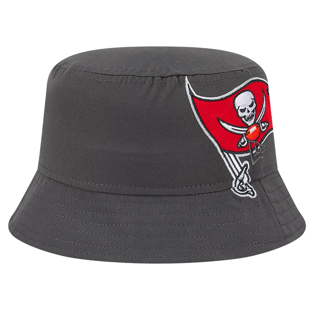 Men's New Era Pewter Tampa Bay Buccaneers Helmet Bucket Hat