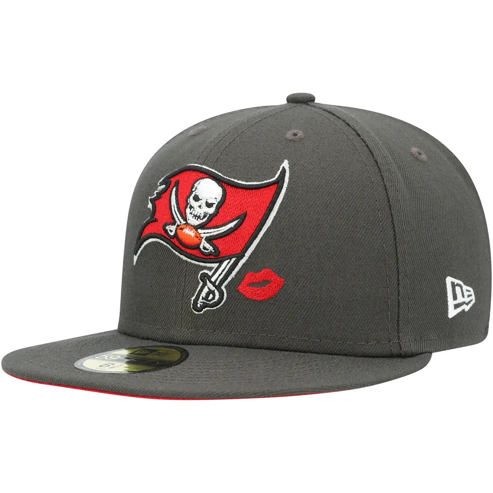 Casquette ajustée New Era Tampa Bay Buccaneers Lips 59FIFTY en étain pour homme