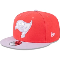 Men's New Era Red/Lavender Tampa Bay Buccaneers Two-Tone Color Pack 9FIFTY Snapback Hat