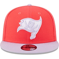 Men's New Era Red/Lavender Tampa Bay Buccaneers Two-Tone Color Pack 9FIFTY Snapback Hat