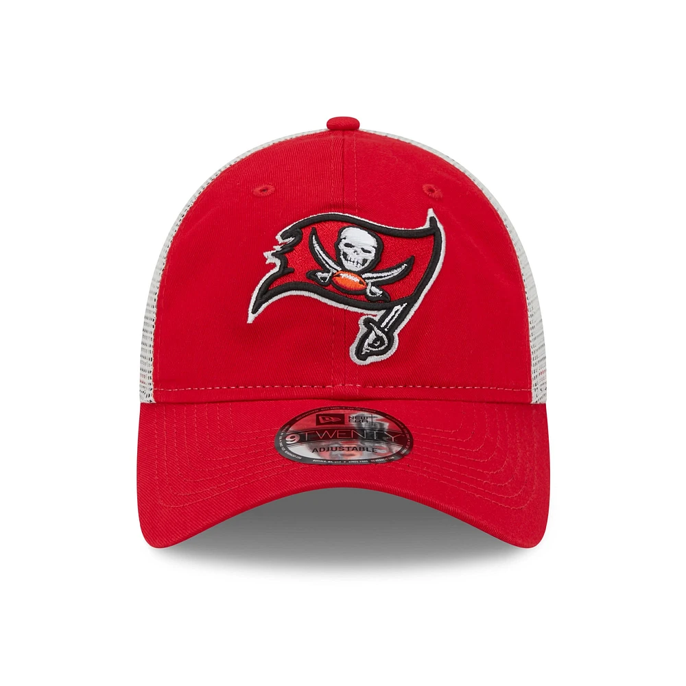 Men's New Era Red/Natural Tampa Bay Buccaneers Loyal 9TWENTY Trucker Hat