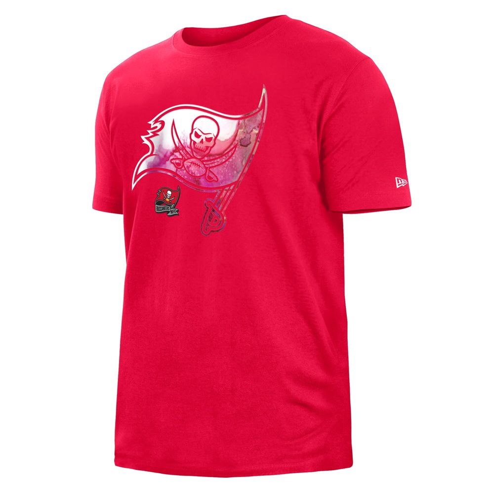 Men's New Era Red Tampa Bay Buccaneers 2022 Sideline Ink Dye T-Shirt