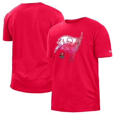 Men's New Era Red Tampa Bay Buccaneers 2022 Sideline Ink Dye T-Shirt