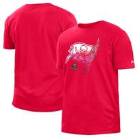 Men's New Era Red Tampa Bay Buccaneers 2022 Sideline Ink Dye T-Shirt