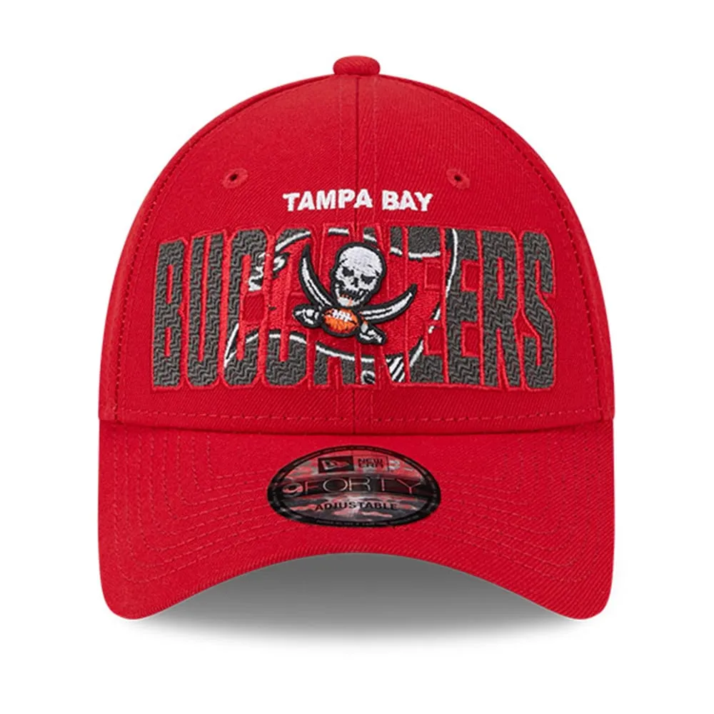 Men's New Era Red Tampa Bay Buccaneers 2023 NFL Draft 9FORTY Adjustable Hat