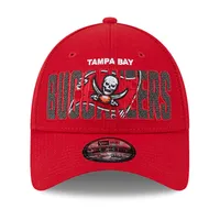 Casquette réglable New Era Tampa Bay Buccaneers 2023 NFL Draft 9FORTY rouge pour homme