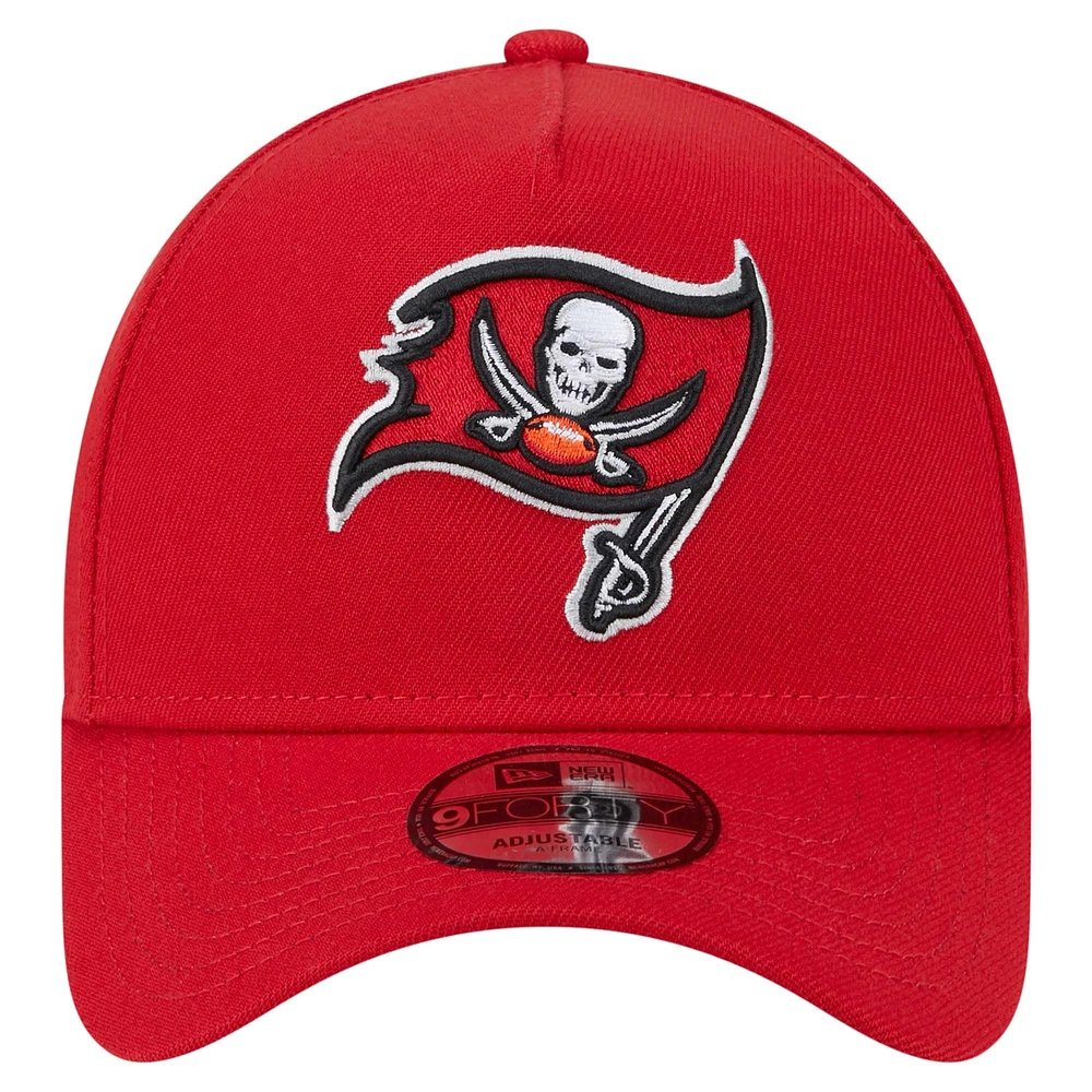 Men's New Era  Red Tampa Bay Buccaneers  A-Frame 9FORTY Adjustable Hat