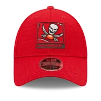 Casquette rouge New Era Tampa Bay Buccaneers pour homme avec cadre en A - 9FORTY Snapback